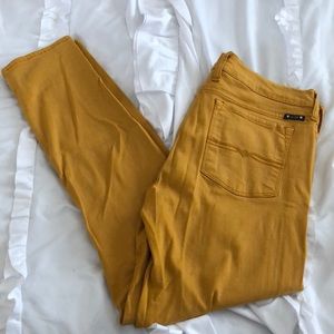 Mustard Yellow Lucky Brand Skinny Jeans